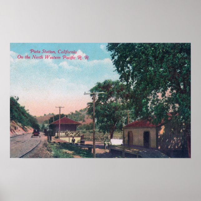 Poster Estação Pieta Northwestern Pacific (Frente)