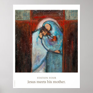 Poster Estação Quatro: Jesus conhece a mãe.