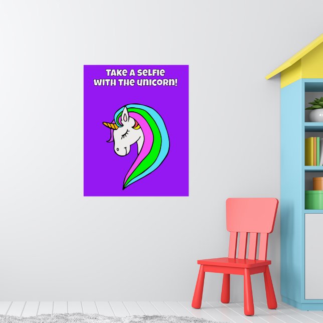 Poster Estação Rainbow Unicorn Selfie (Berçário 1)
