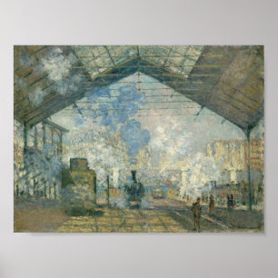 Pôster Estação santo-Lazare - Claude Monet