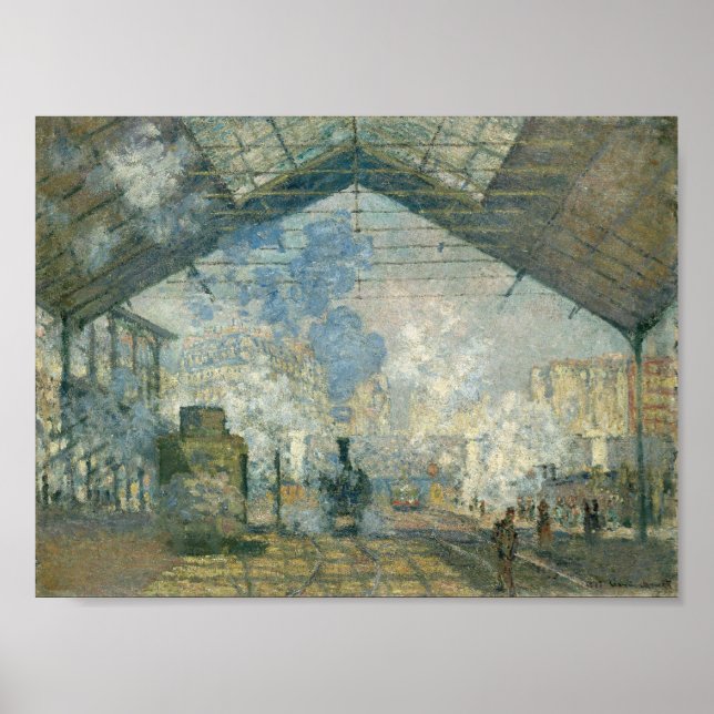 Pôster Estação santo-Lazare - Claude Monet (Frente)