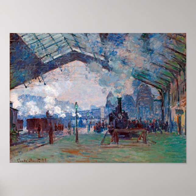 Poster Estação Santo-Lazare, Monet (Frente)
