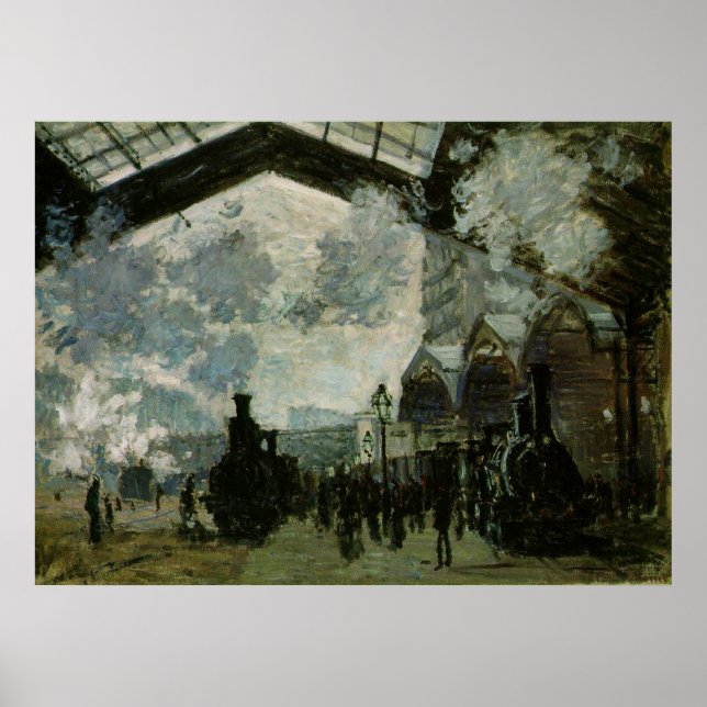 Poster Estação santo Lazare por Claude Monet (Frente)