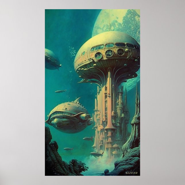 Poster Estação Sirius - (42x24in Extra Long) (com logotip (Frente)