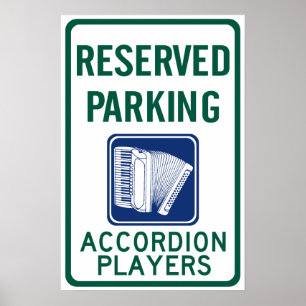 Pôster Estacionamento do jogador do acordeão