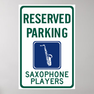 Poster Estacionamento dos jogadores de saxofone