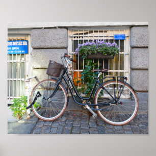 Pôster Estacionamento proibido, Copenhaga da bicicleta,