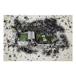 Pôster Estádio de críquete artístico Leeds, Yorkshire