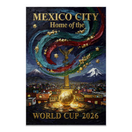 Pôster Estádio de Futebol Arte Cidade do México 2026