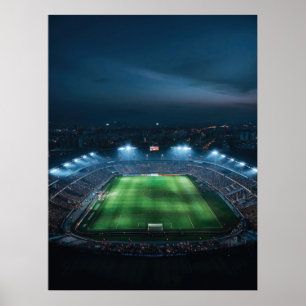 Poster Estádio de futebol vazio à noite