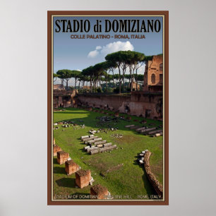 Pôster Estádio Domitiano em Palatine Hill