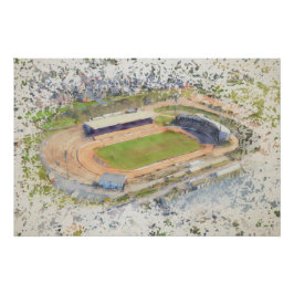 Pôster Estádio Odsal, Bradford Aerial Art