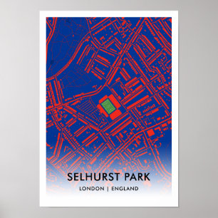 Poster Estádio Selhurst Park - Lar do Crystal Palace FC