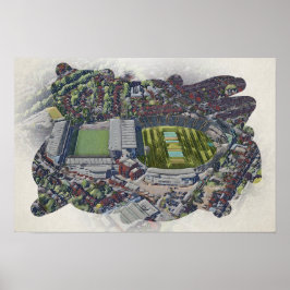 Poster Estádios de Críquete e Rugby Headingley, Leeds