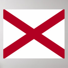 Poster Estado da bandeira do Alabama