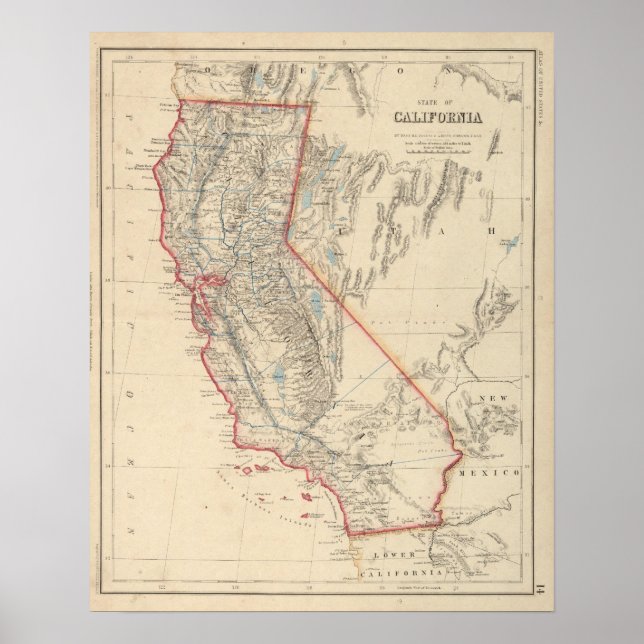 Poster Estado da Califórnia (Frente)