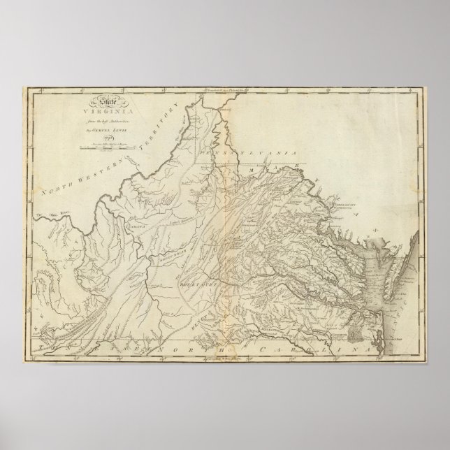 Pôster Estado da Virgínia (Frente)