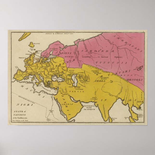 Pôster Estado das Nações na era cristã (Frente)