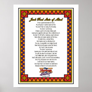 Pôster Estado de ânimo da comida lixo