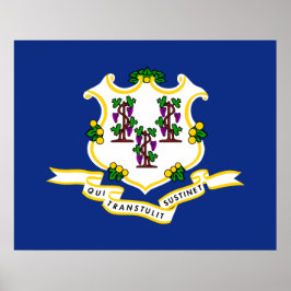 Poster Estado de bandeira do Connecticut