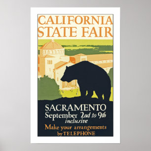 Poster Estado de Califórnia justo
