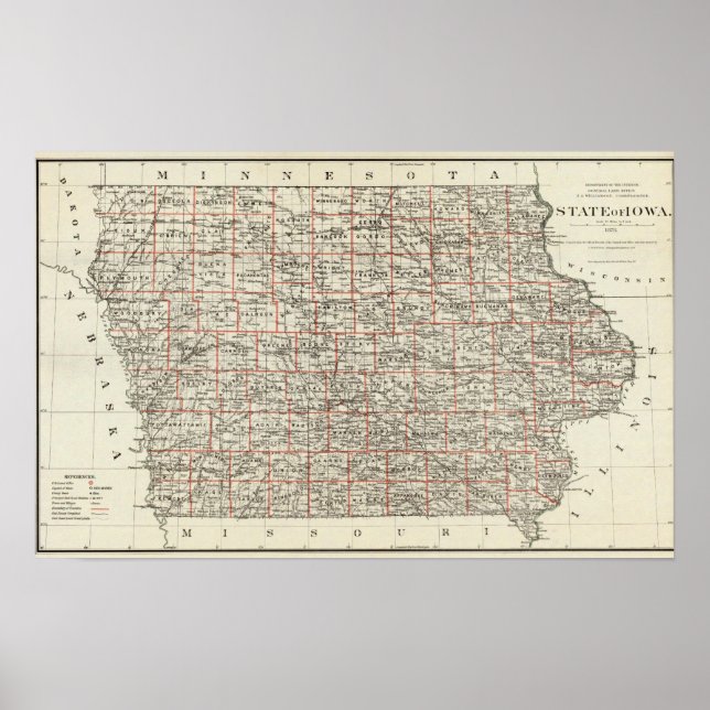 Poster Estado de Iowa (Frente)