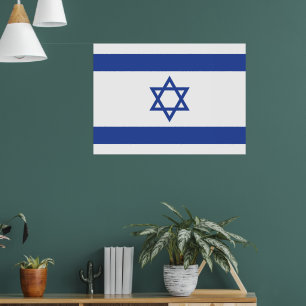 Poster Estado de Israel Bandeira, Estrela do Judaísmo Dav