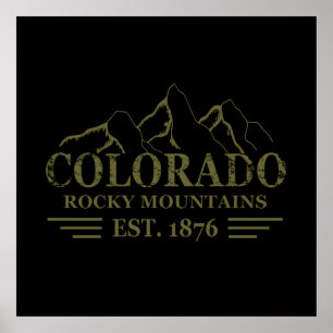 Poster estado de montanha colorida rocky