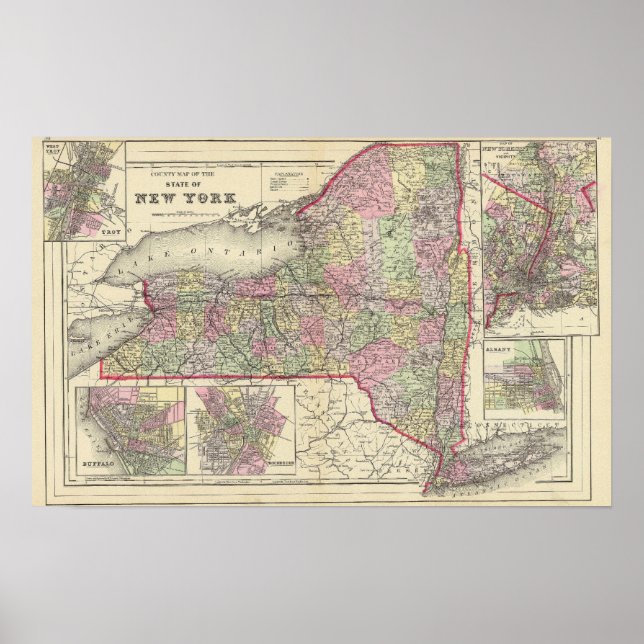 Pôster Estado de Nova Iorque (Frente)