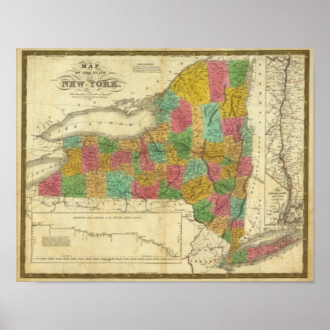 Pôster Estado de Nova Iorque 3 (Frente)