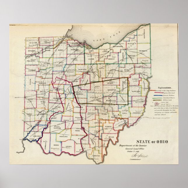 Pôster Estado de Ohio (Frente)