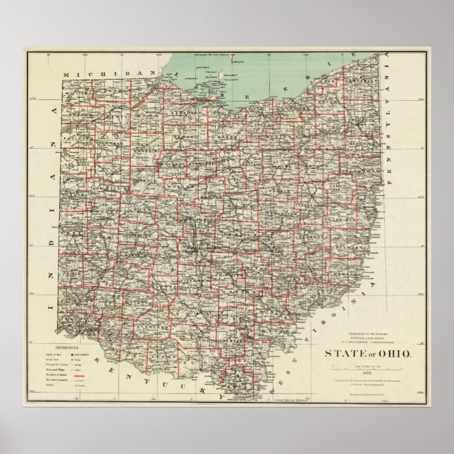 Pôster Estado de Ohio (Frente)