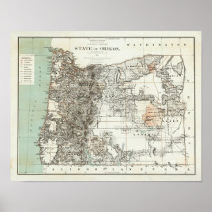 Pôster Estado de Oregon