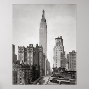 Poster Estado do império & Midtown Manhattan, 1931.