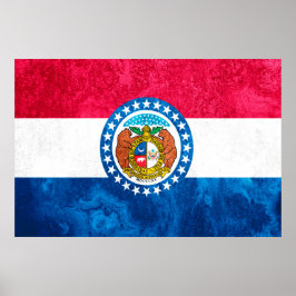 Poster Estado do Missouri Flag Pop Art
