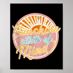 Poster Estado Mental De Sol Retro Verão Desbotado 60 Home