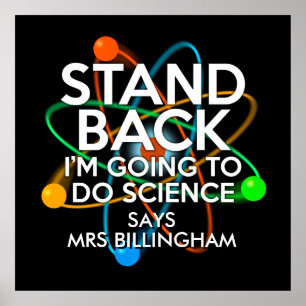 Poster Estado Personalizado de volta Eu vou fazer ciência