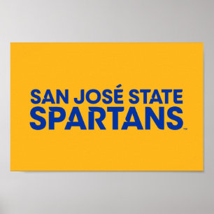 Poster Estado Spartans Wordmark de San Jose