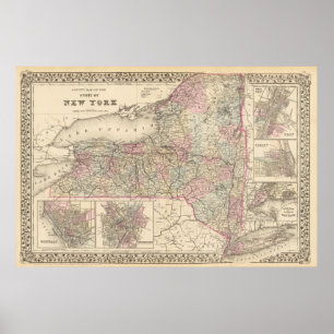 Pôster Estados de Nova Iorque