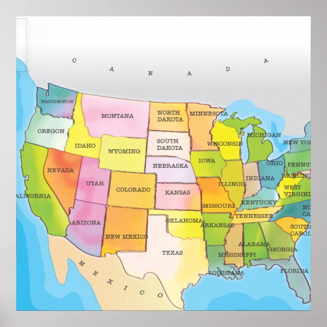 Pôster Estados Unidos da América (Frente)