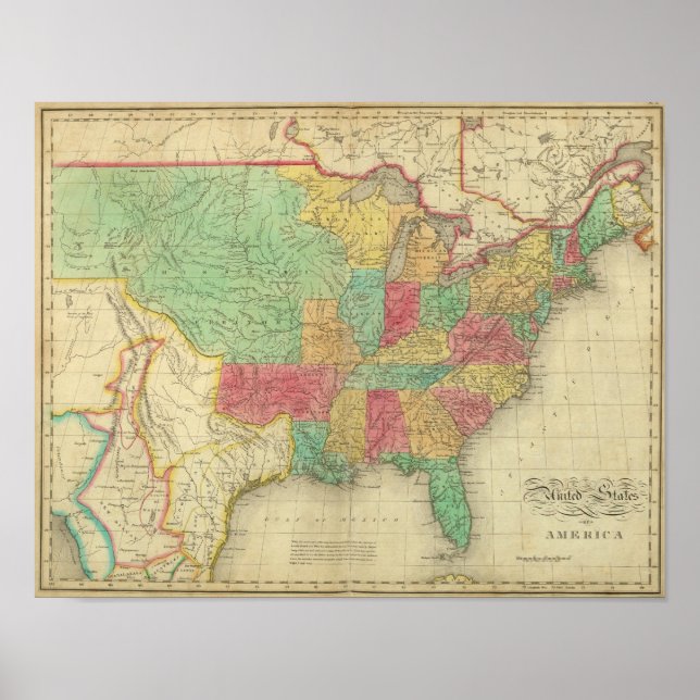 Pôster Estados Unidos Da América (Frente)