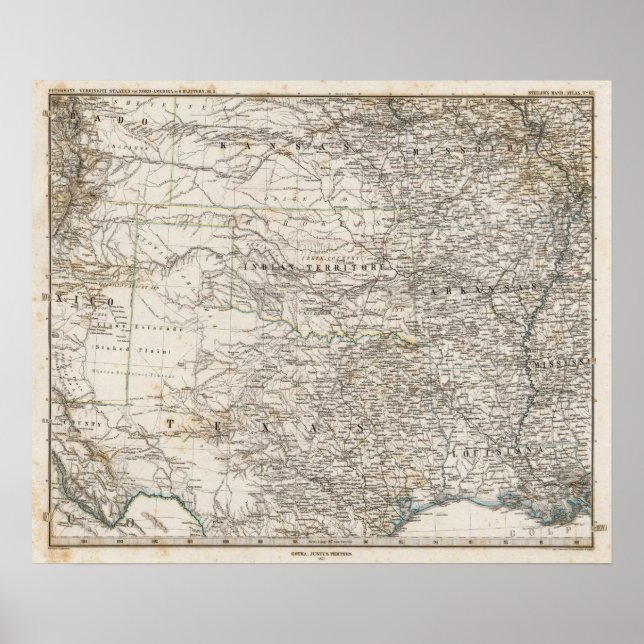 Pôster Estados Unidos da América Território da Índia do S (Frente)