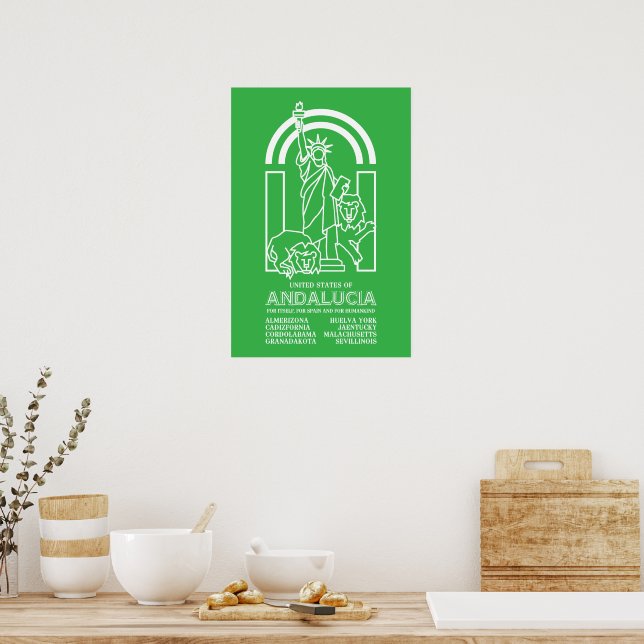 Poster Estados Unidos da Andaluzia (Cozinha)