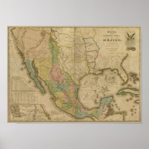 Poster Estados Unidos de Mejico (y Tejas y los Estado uni