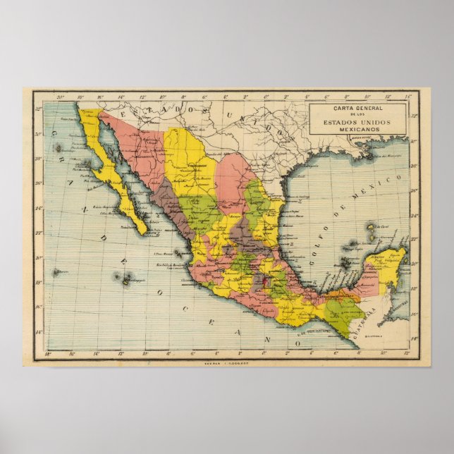 Pôster Estados Unidos do México 2 (Frente)