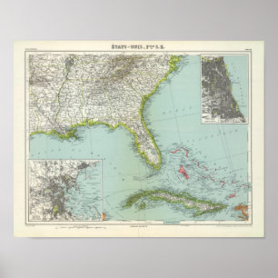 Pôster Estados Unidos e Bahamas