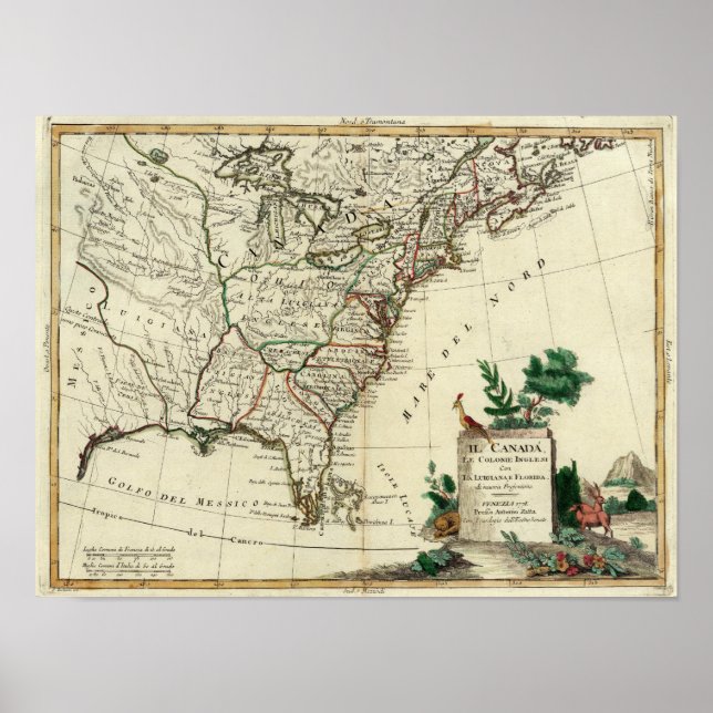 Pôster Estados Unidos e Canadá (Frente)