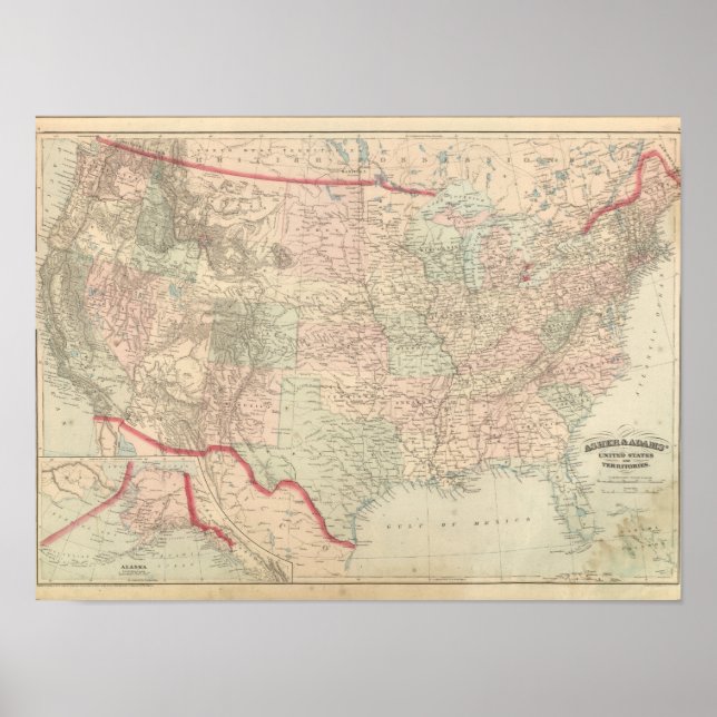 Pôster Estados Unidos e Territórios 2 (Frente)