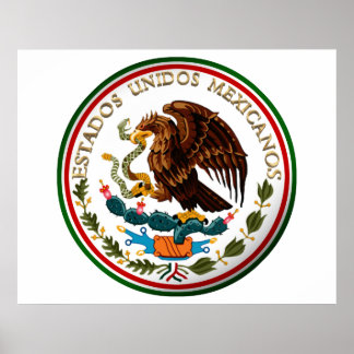 Pôster Estados Unidos Mexicanos (águia de pavilhão mexica
