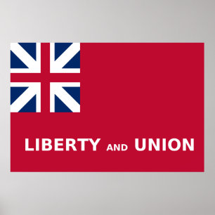 Poster Estados Unidos, Taunton Flag Liberty e Union 1774